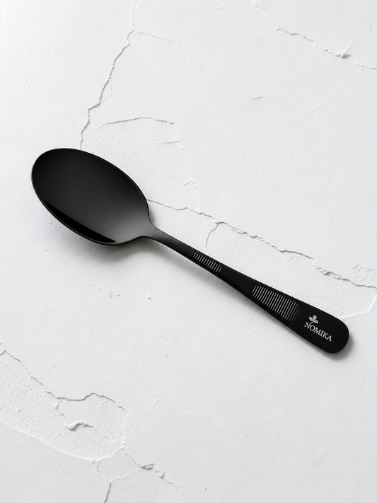 Nomika Şef Kaşığı – 20 cm | Siyah / Gümüş